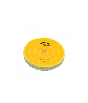Pañete amarillo, 5" x 54 capas, centro goma laca Grobet USA®