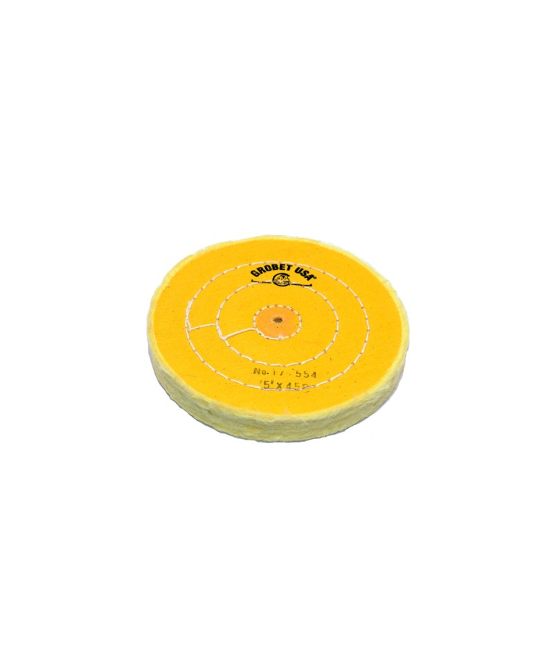 Pañete amarillo, 5" x 54 capas, centro goma laca Grobet USA®