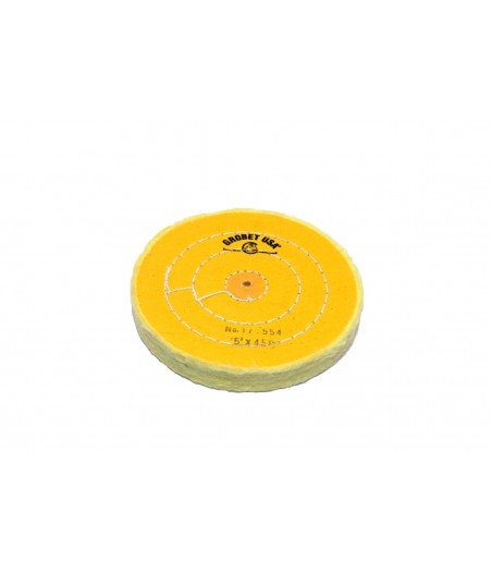 Pañete amarillo, 5" x 54 capas, centro goma laca Grobet USA®