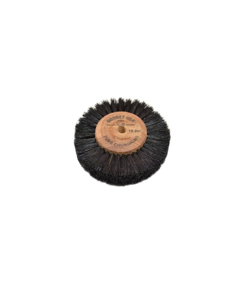 Escobilla circular de madera, 4 hileras de cerdas, 3" de diámetro Grobet USA®