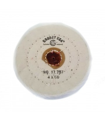 Pañete Blanco eje cuero 4" x 3 filas x 50 capas Grobet USA®