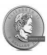 Moneda de Plata "Maple Leaf" Canadiense de 1 Oz troy
