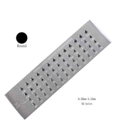Hilera redonda Carburo Tungsteno 4.10 a 0.26 mm – JYBS