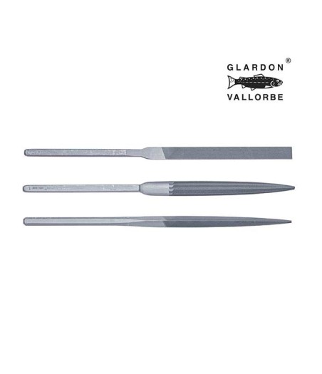 Juego de limas de precisión Glardon Vallorbe® Habilis, 3 unidades, corte suizo N° 1